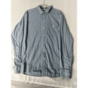 Tommy Bahama Jeans Island Modern Fit Men's Size XL Blue Stripe Long Sleeve Shirt